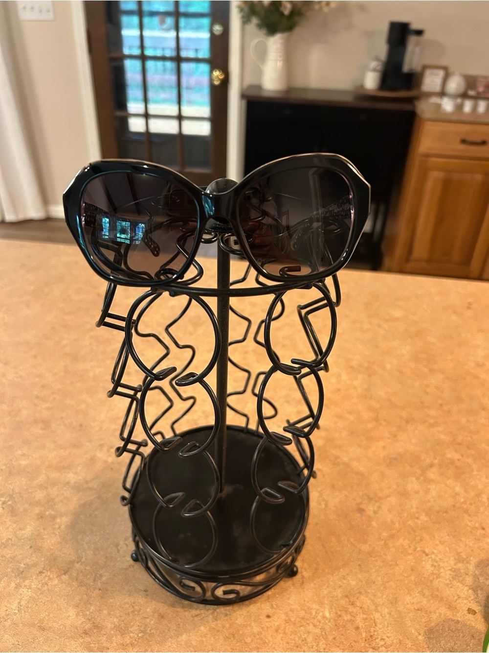 kate spade Black Butterfly-Shape Sunglasses with Dark Lenses